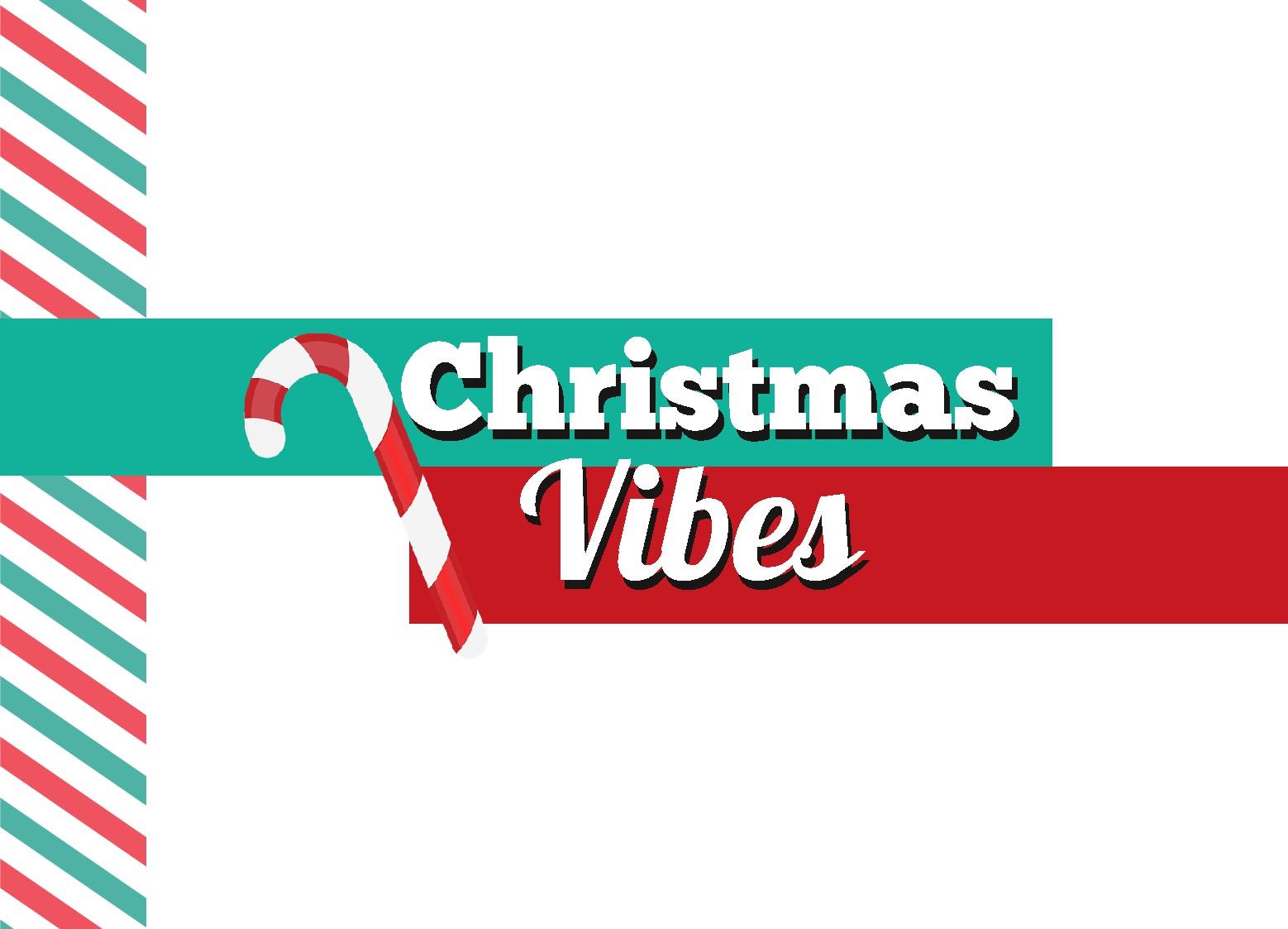 christmas vibes stationery design template